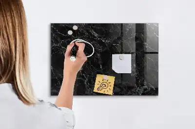 Tablă magnetică pentru scris cu model de marmură închisă