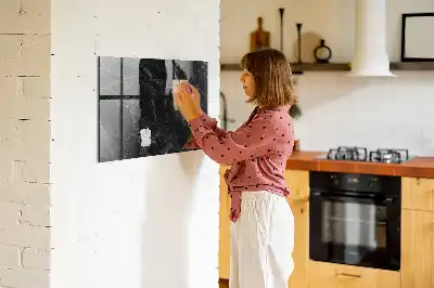 Tablă magnetică pentru scris cu model de marmură închisă