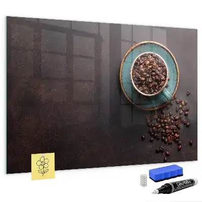 Tablă magnetică pentru scris o ceașcă de cafea