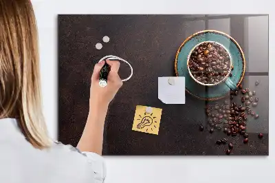 Tablă magnetică pentru scris o ceașcă de cafea
