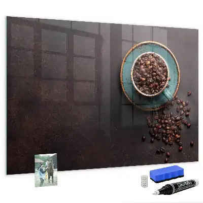 Tablă magnetică pentru scris o ceașcă de cafea