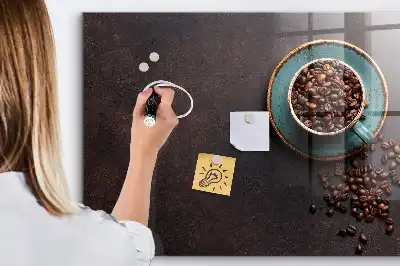 Tablă magnetică pentru scris o ceașcă de cafea