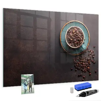 Tablă magnetică pentru scris o ceașcă de cafea