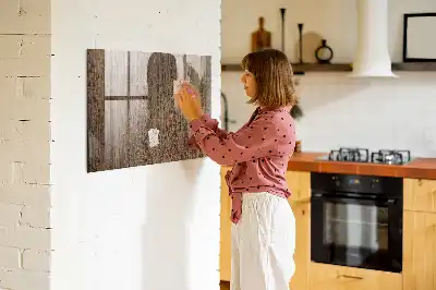 Tablă magnetică pentru desen lemn închis