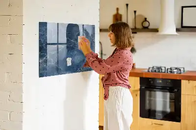 Tablă magnetică pentru scris cu aspect elegant de marmură