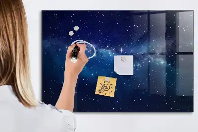 Tablă magnetică pentru desen model cu cer întunecat și stele