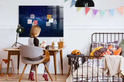 Tablă magnetică pentru desen model cu cer întunecat și stele