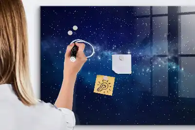 Tablă magnetică pentru desen model cu cer întunecat și stele