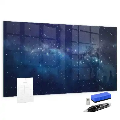 Tablă magnetică pentru desen model cu cer întunecat și stele
