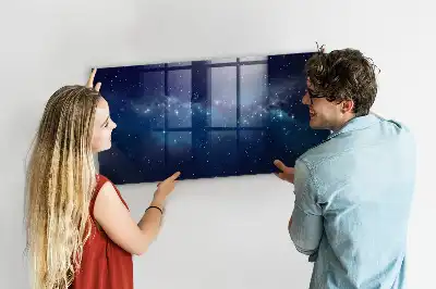 Tablă magnetică pentru desen model cu cer întunecat și stele
