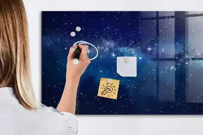 Tablă magnetică pentru desen model cu cer întunecat și stele