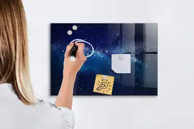Tablă magnetică pentru desen model cu cer întunecat și stele