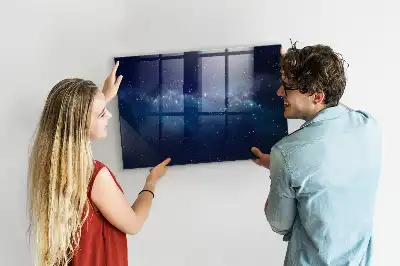 Tablă magnetică pentru desen model cu cer întunecat și stele