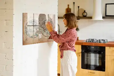 Tablă magnetică pentru desen hartă a globului pământesc