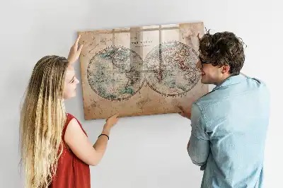 Tablă magnetică pentru desen hartă a globului pământesc