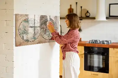 Tablă magnetică pentru desen hartă a globului pământesc