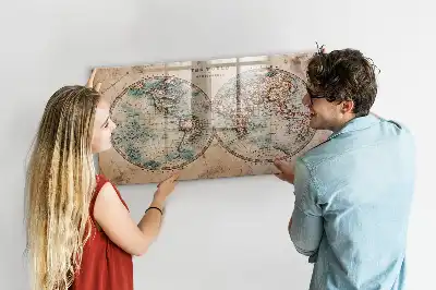 Tablă magnetică pentru desen hartă a globului pământesc