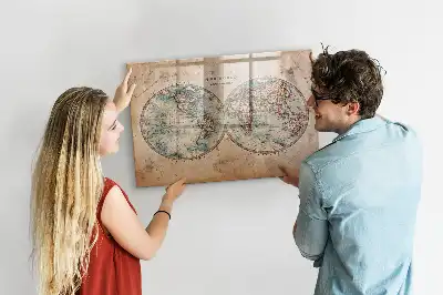 Tablă magnetică pentru desen hartă a globului pământesc