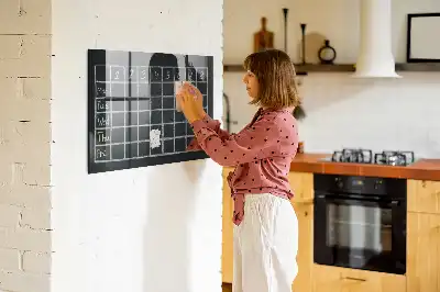 Tablă magnetică pentru programul școlar cu suprafață pentru scris
