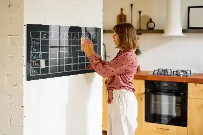 Tablă magnetică pentru programul școlar cu suprafață pentru scris