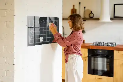 Tablă magnetică pentru programul școlar cu suprafață pentru scris