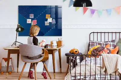 Tablă magnetică pentru notițe cu decorațiune abstractă