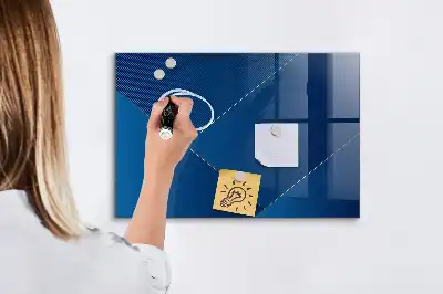 Tablă magnetică pentru notițe cu decorațiune abstractă