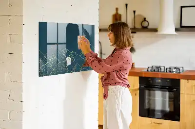 Tablă magnetică pentru desen cu model de schiță cu munți