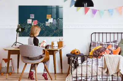 Tablă magnetică pentru desen cu model de schiță cu munți