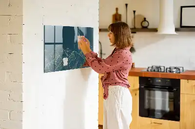 Tablă magnetică pentru desen cu model de schiță cu munți