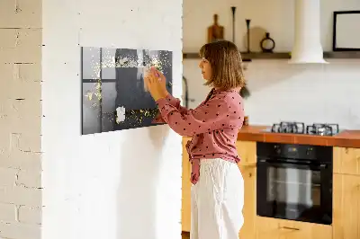 Tablă magnetică pentru desen confeti aurii