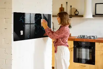 Tablă magnetică pentru scris contururile hărții lumii