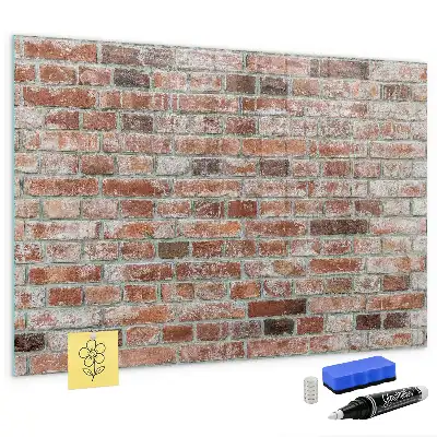 Tablă magnetică pentru scris cu aspect de cărămidă