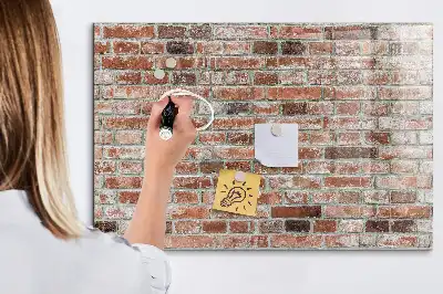 Tablă magnetică pentru scris cu aspect de cărămidă