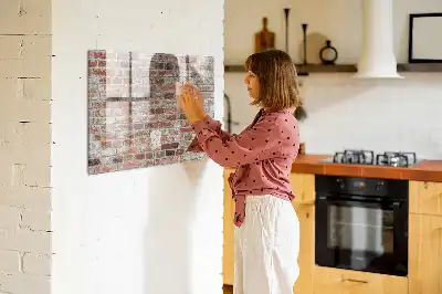 Tablă magnetică pentru scris cu aspect de cărămidă