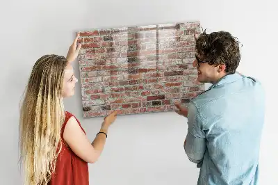 Tablă magnetică pentru scris cu aspect de cărămidă
