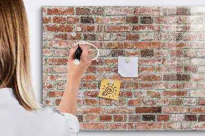 Tablă magnetică pentru scris cu aspect de cărămidă