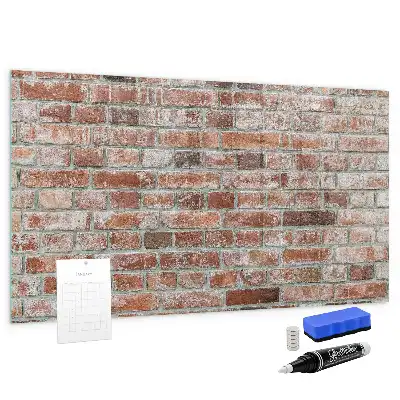 Tablă magnetică pentru scris cu aspect de cărămidă