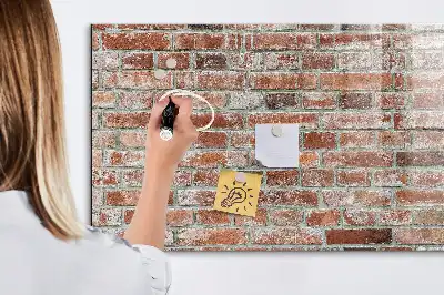 Tablă magnetică pentru scris cu aspect de cărămidă