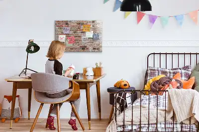 Tablă magnetică pentru scris cu aspect de cărămidă