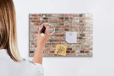 Tablă magnetică pentru scris cu aspect de cărămidă