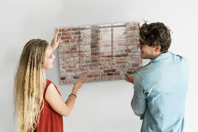 Tablă magnetică pentru scris cu aspect de cărămidă