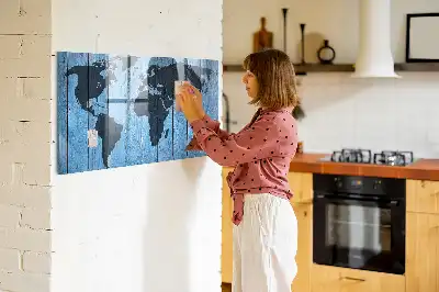 Tablă magnetică pentru scris hartă a lumii