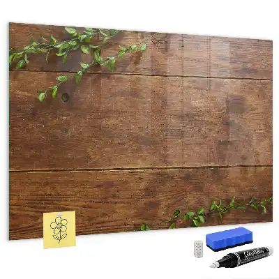 Tablă magnetică pentru desen cu cadru rustic din lemn