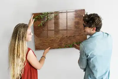 Tablă magnetică pentru desen cu cadru rustic din lemn