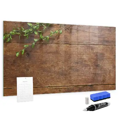 Tablă magnetică pentru desen cu cadru rustic din lemn