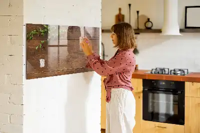 Tablă magnetică pentru desen cu cadru rustic din lemn
