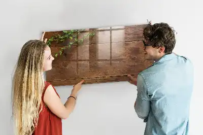 Tablă magnetică pentru desen cu cadru rustic din lemn