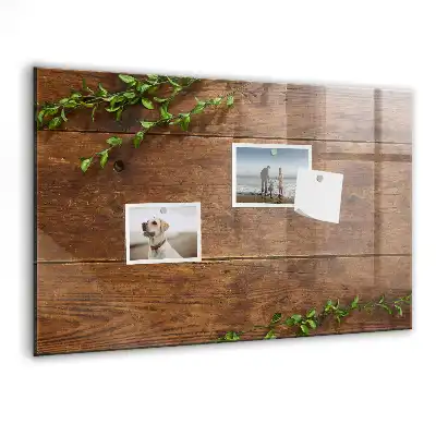 Tablă magnetică pentru desen cu cadru rustic din lemn
