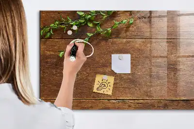 Tablă magnetică pentru desen cu cadru rustic din lemn